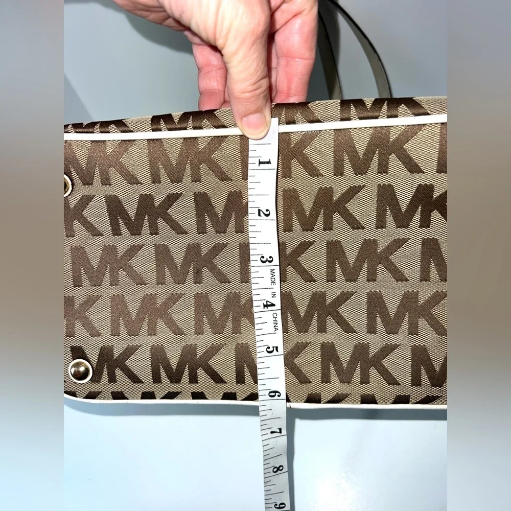 Michael‎ Kors Signature Jet Set Canvas Tote Shoulder Bag  Brown